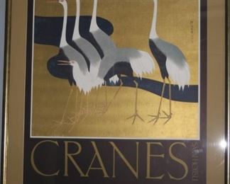 Cranes Lithograph, museum art