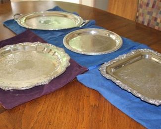 Silver plate trays.