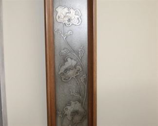 Composite art work rubbing of poppies.