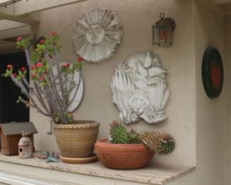 Cacti and out door wall decor.