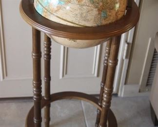 Globe on stand.