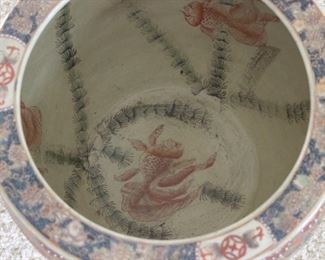 Medium size highly decorated koi bowl.