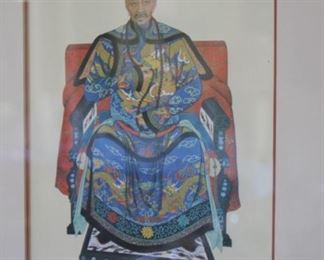 Asian Emperor framed art.