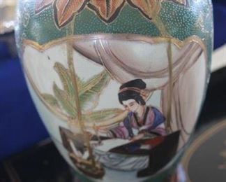 Hand painted Asian vase.