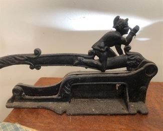 Antique cast iron cigar cutter