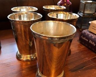 Silver plated mint julep cups