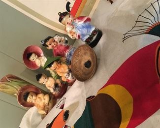 Vintage figurines of all ethnicities
