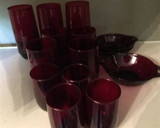 Ruby glass/Depression glass