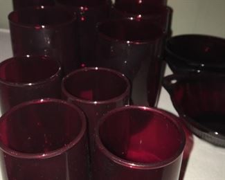 Ruby depression glass