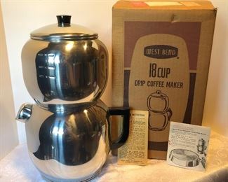 16D, Super cool New 18 cup West Bend coffee maker, $40 