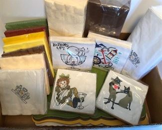 40D, Collection of great new napkins and paper place-mats, $22/all