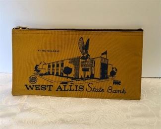43D, West Allis State Bank bag, $10