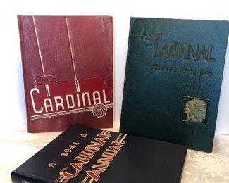 70D, three Cardinal year books, 1940, 1941, 1942, $18/all