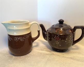 76D, Pitcher and teapot, $12/all