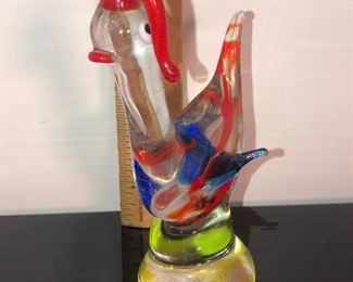 127D, Scannell blown glass larger duck with hat, Ireland, $33
