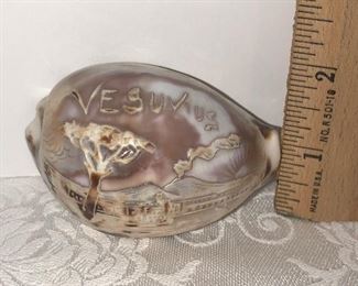 147D, Vesuvius carved shell souvenir, $36
