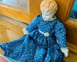 vintage porcelain head doll