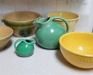 Vintage pottery, longaberger, Hull, Mccoy