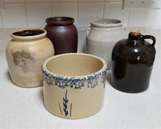 old pottery jugs and crocks