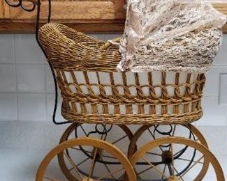vintage doll baby buggy