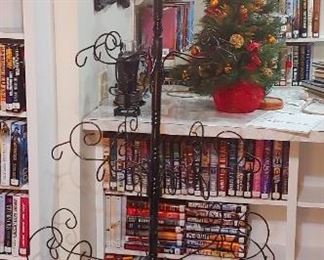 More books and a wire Xmas tree