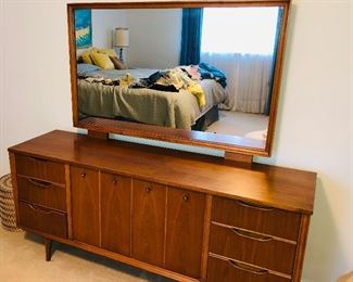 Mid century dresser with mirror
