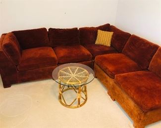Vintage Velvet Sectional