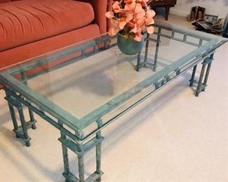 Wrought iron coffee table