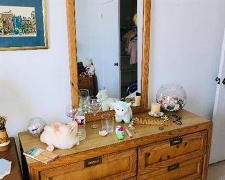 Dresser and mirror (matching bedroom set)