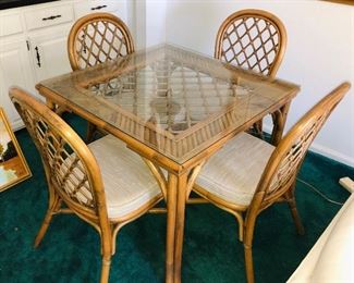 Vintage Rattan Dining set