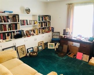 Lots of vintage books and art