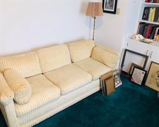 Vintage Ivory corduroy couch