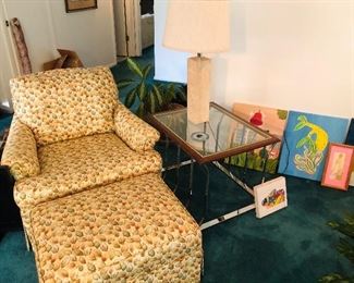 Stuffed Chair and Ottoman