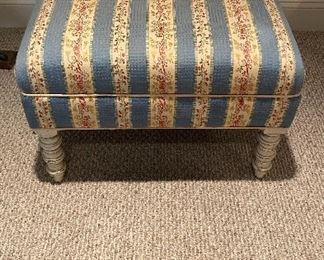 Upholstered ottoman $59