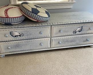 Painted storage chest $39