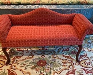 Upholstered settee $75