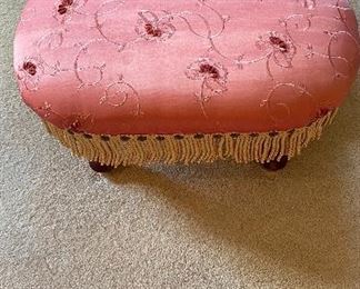 Upholstered ottoman $39