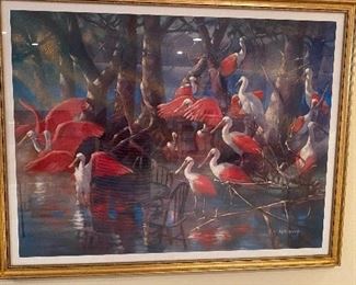 Flamingo framed print