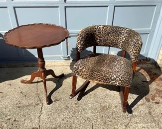 BA740 Leopard Rocking Chair with Candle Table