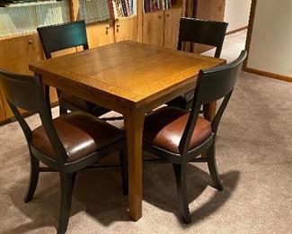 Stickley flip top table - Four "Asher Benjamin" side chairs (sold separately)