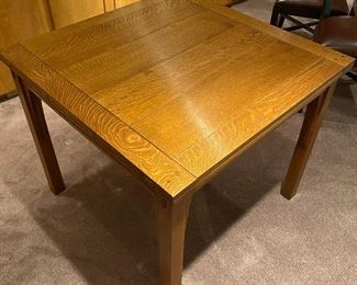 Stickley flip top table - slides and flips open to double its size
