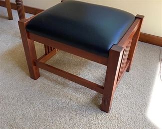 20% off of $195 Stickley leather top Mission style footstool