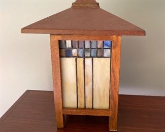 20% off of $49 Arts & Crafts style lantern - glass & wood