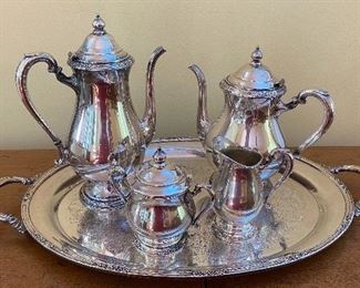 20% off of $65 Silver-plated tea/coffee service w/large handles tray