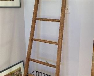 $75 Pottery Barn ladder - nice towel rack or linen display!