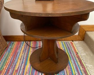 20% off of $55 Round wood occasional table