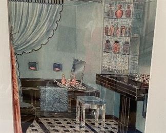 20% off of $135 ea. - Original c1940 watercolor illustrations from Armstrong Floors - Amazing detail!
