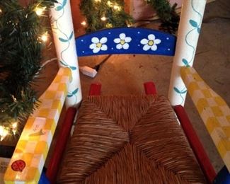 Small colorful child's chair