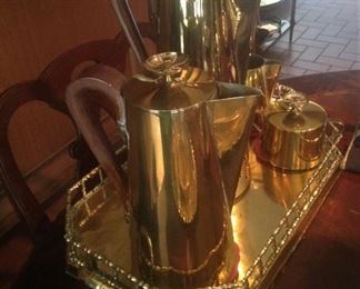 Brass coffee & tea service