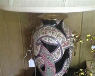 One of two matching lamps